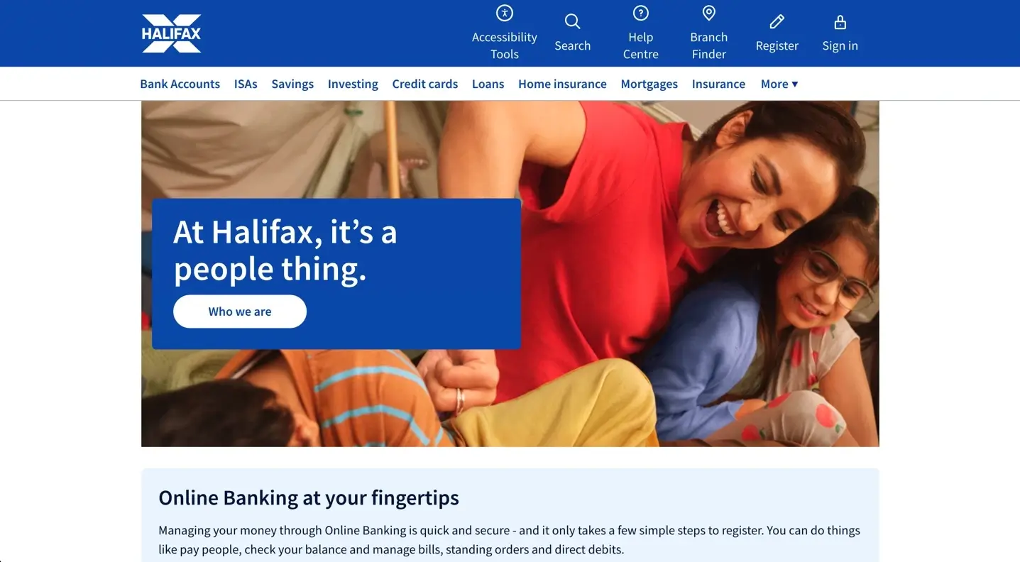 Halifax Bank: Home Page.