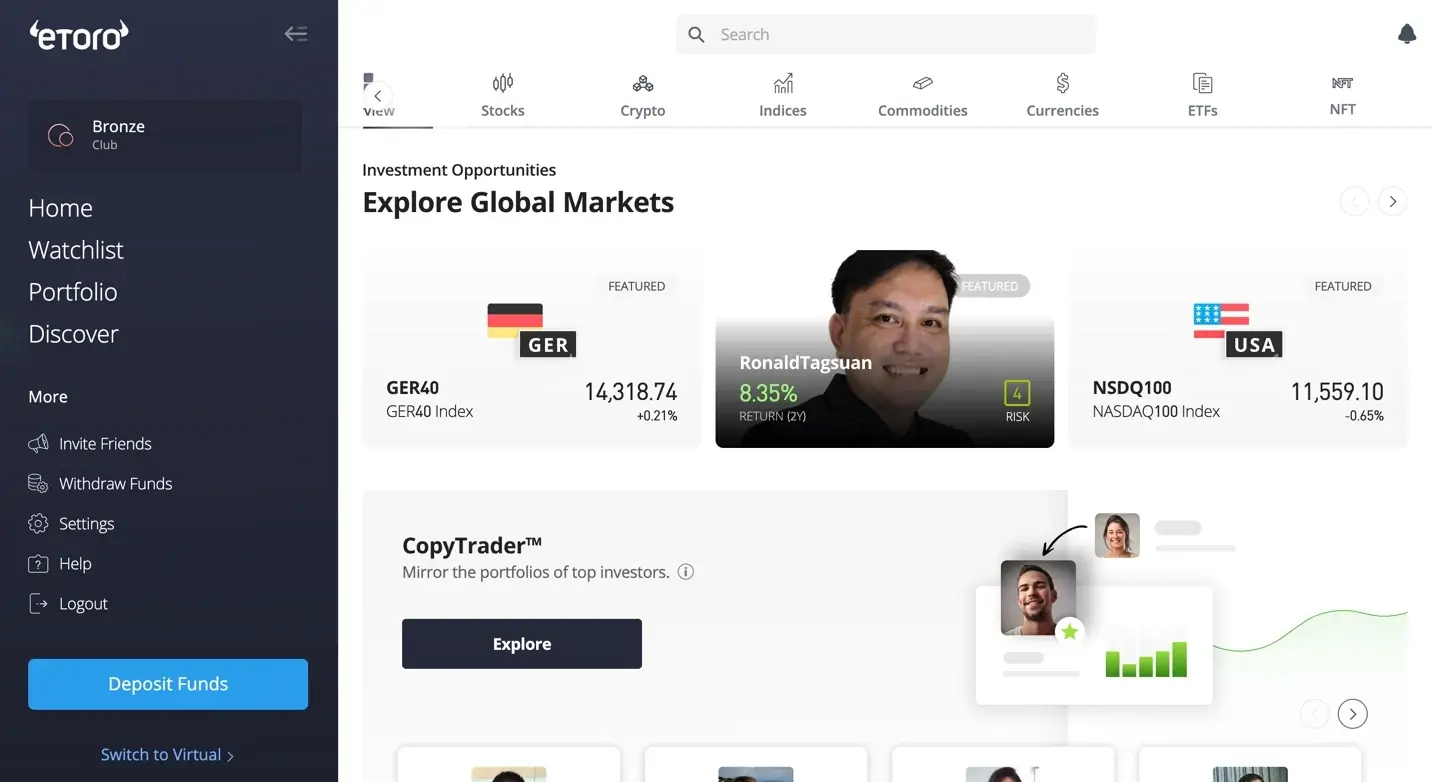 eToro Exchange.