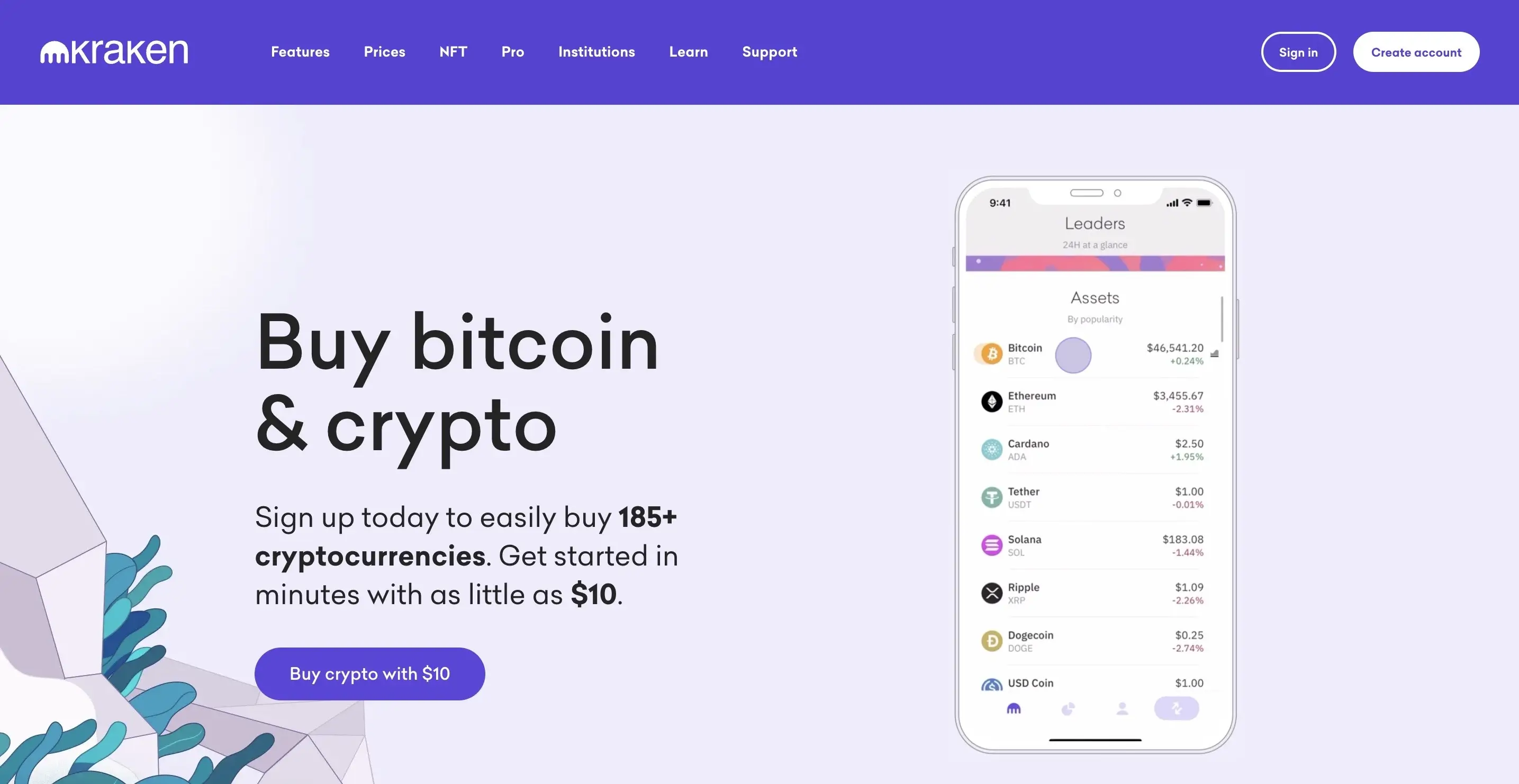 Kraken - Best Non-KYC Crypto Exchange.