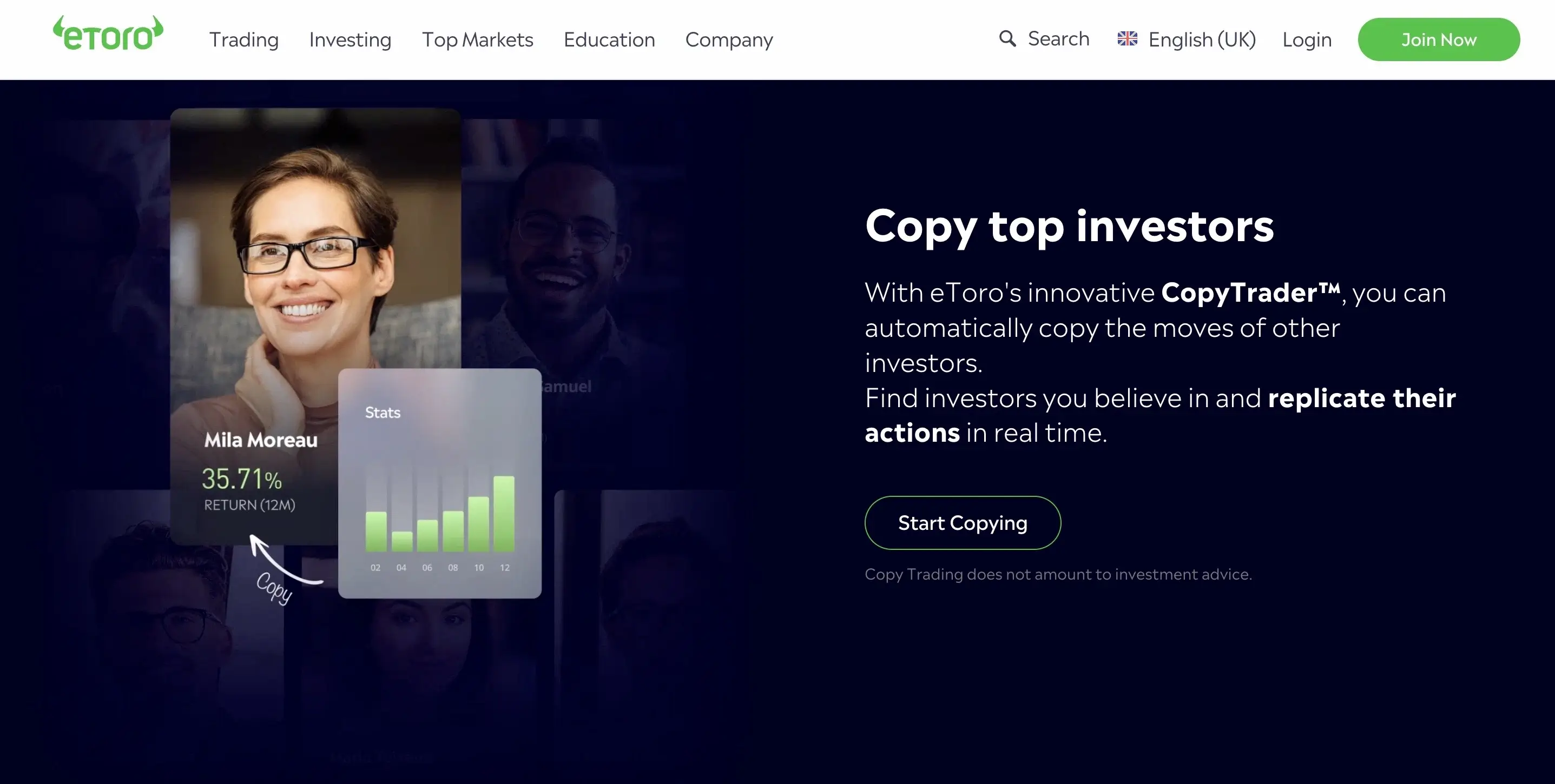 eToro - Best Multi-Asset Exchange.