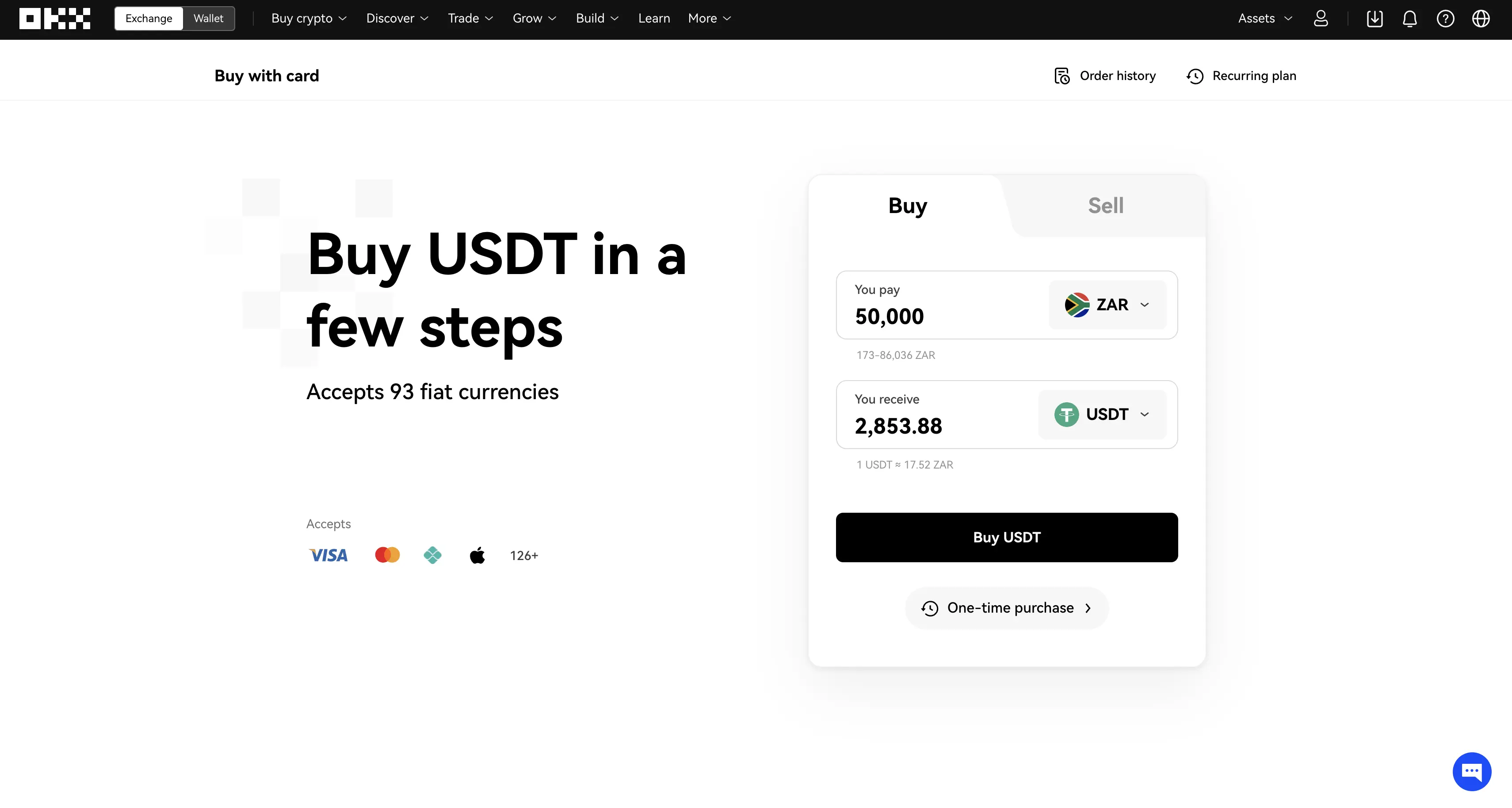 Buy Crypto with Standard Bank ZAR