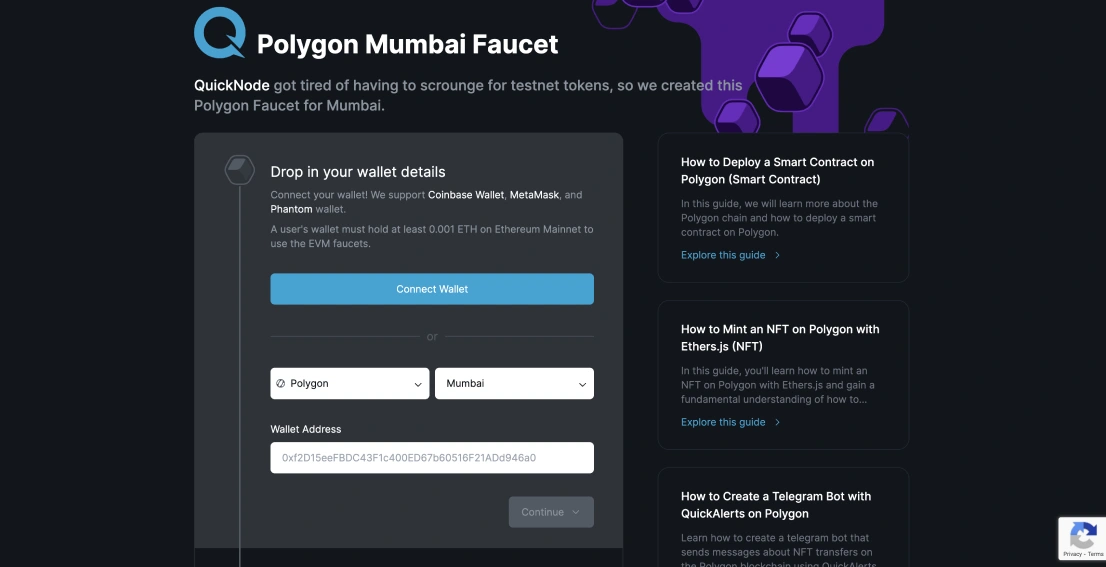 Get Polygon Testnet Tokens
