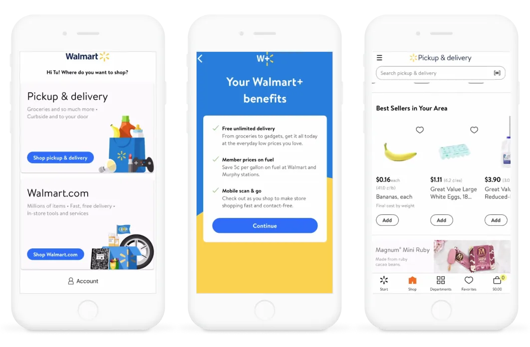 Walmart+ loyalty program application is an integral part of the mobile application.