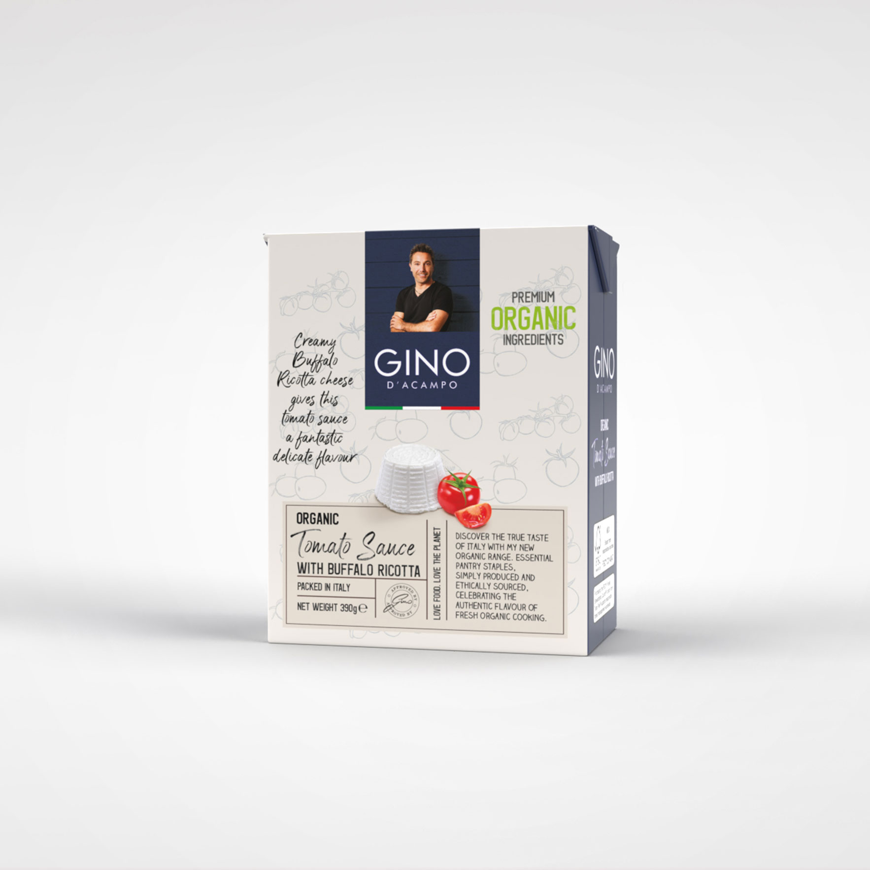 Gino D'Acampo Organic tomato sauce with buffalo ricotta Bonta Italia