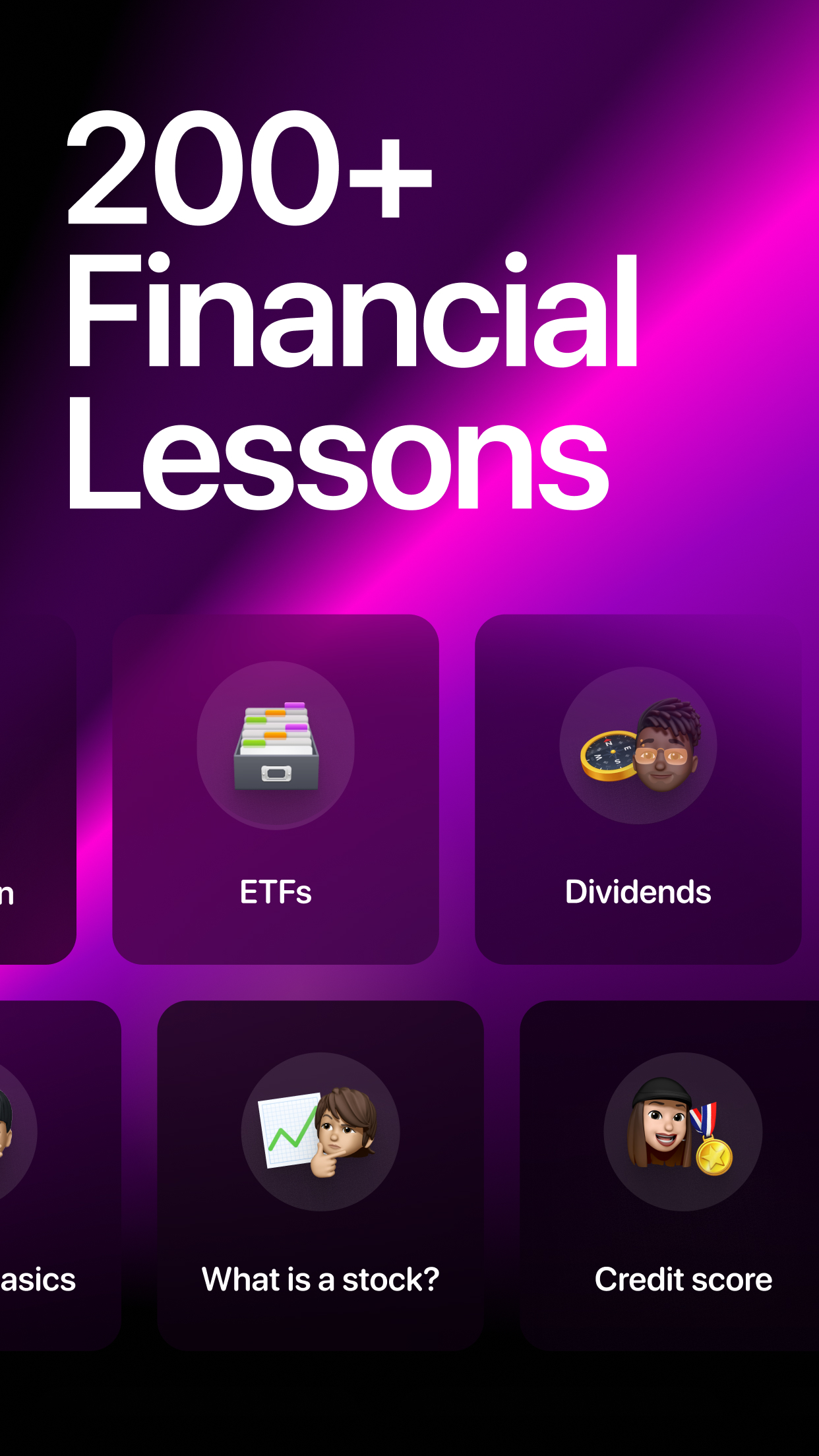 200+ financial lessons