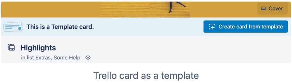 Atlassian Trello card template