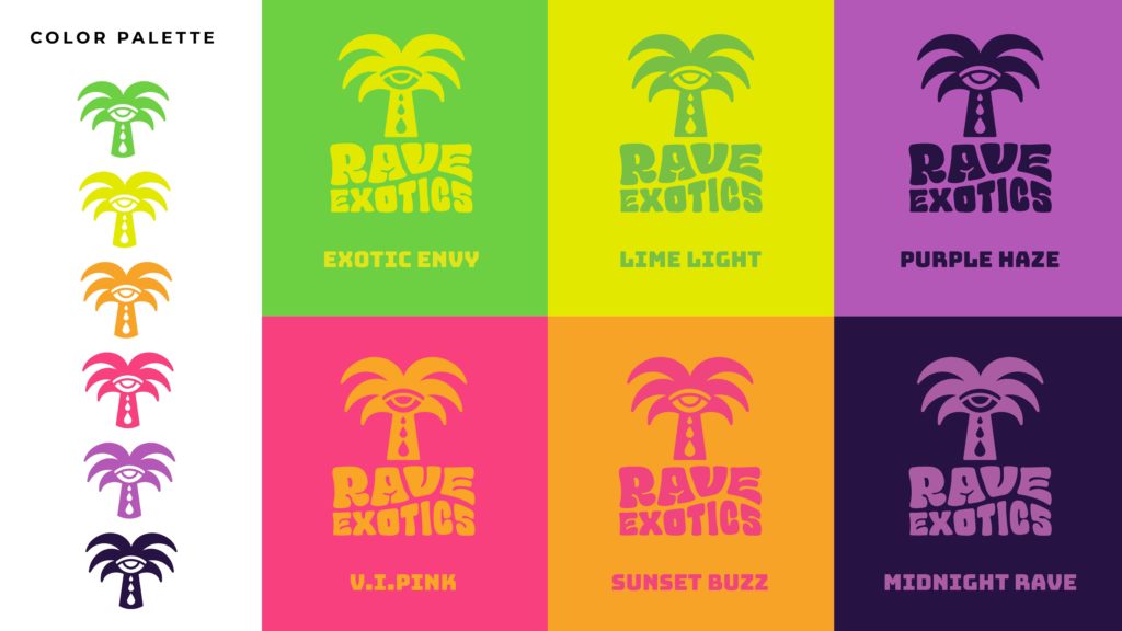 Rave Exotics color palette