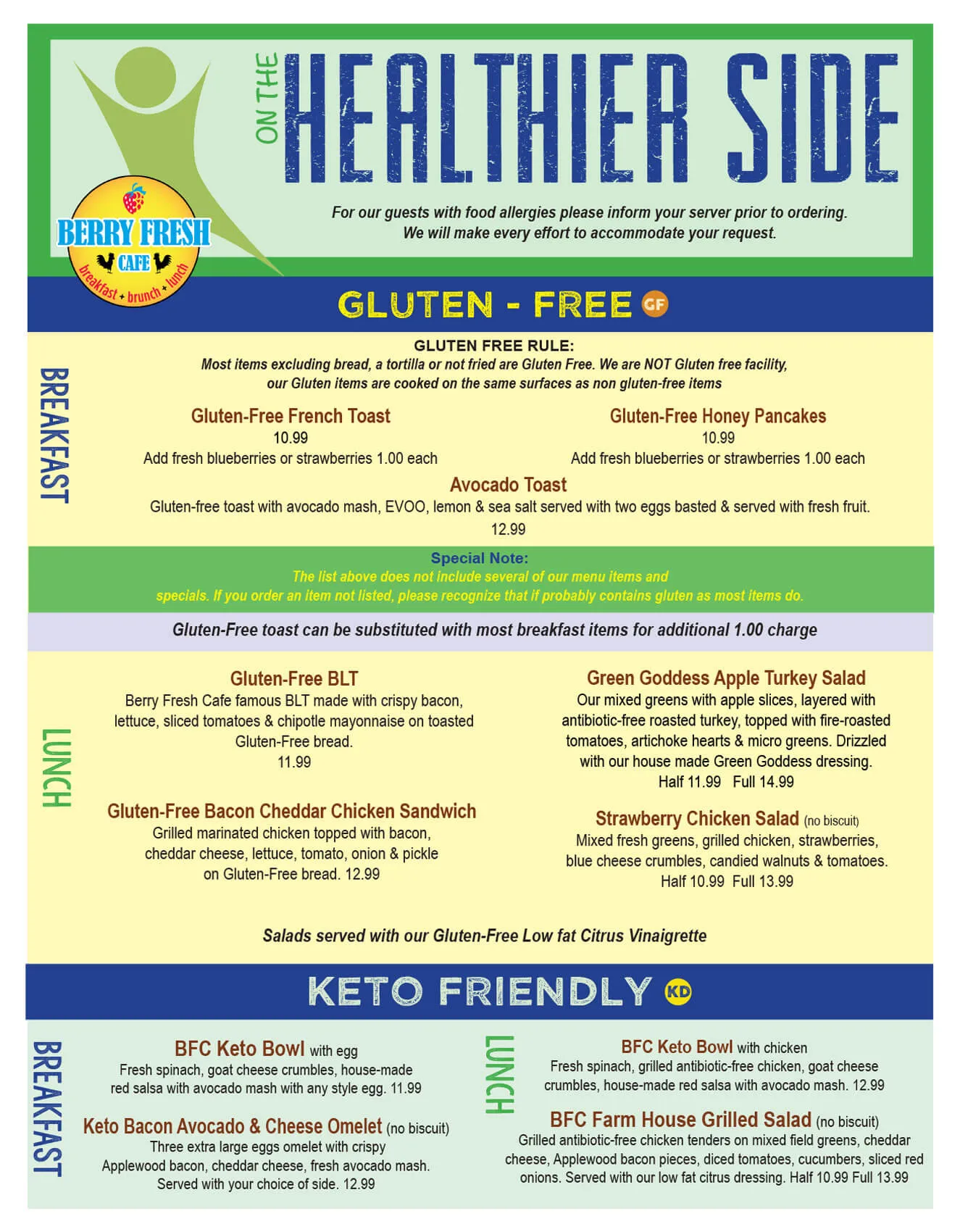 Berry Fresh Cafe On the Healthier Side Breakfast + Brunch + Lunch