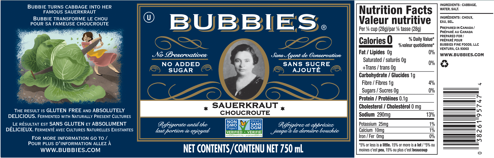 BUBBIES SAUERKRAUT