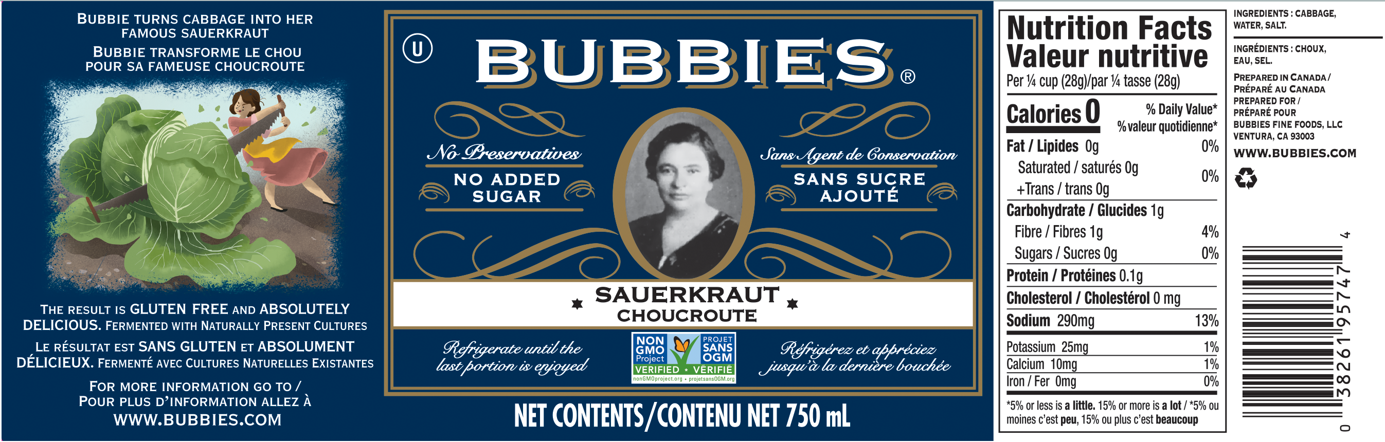 BUBBIES SAUERKRAUT