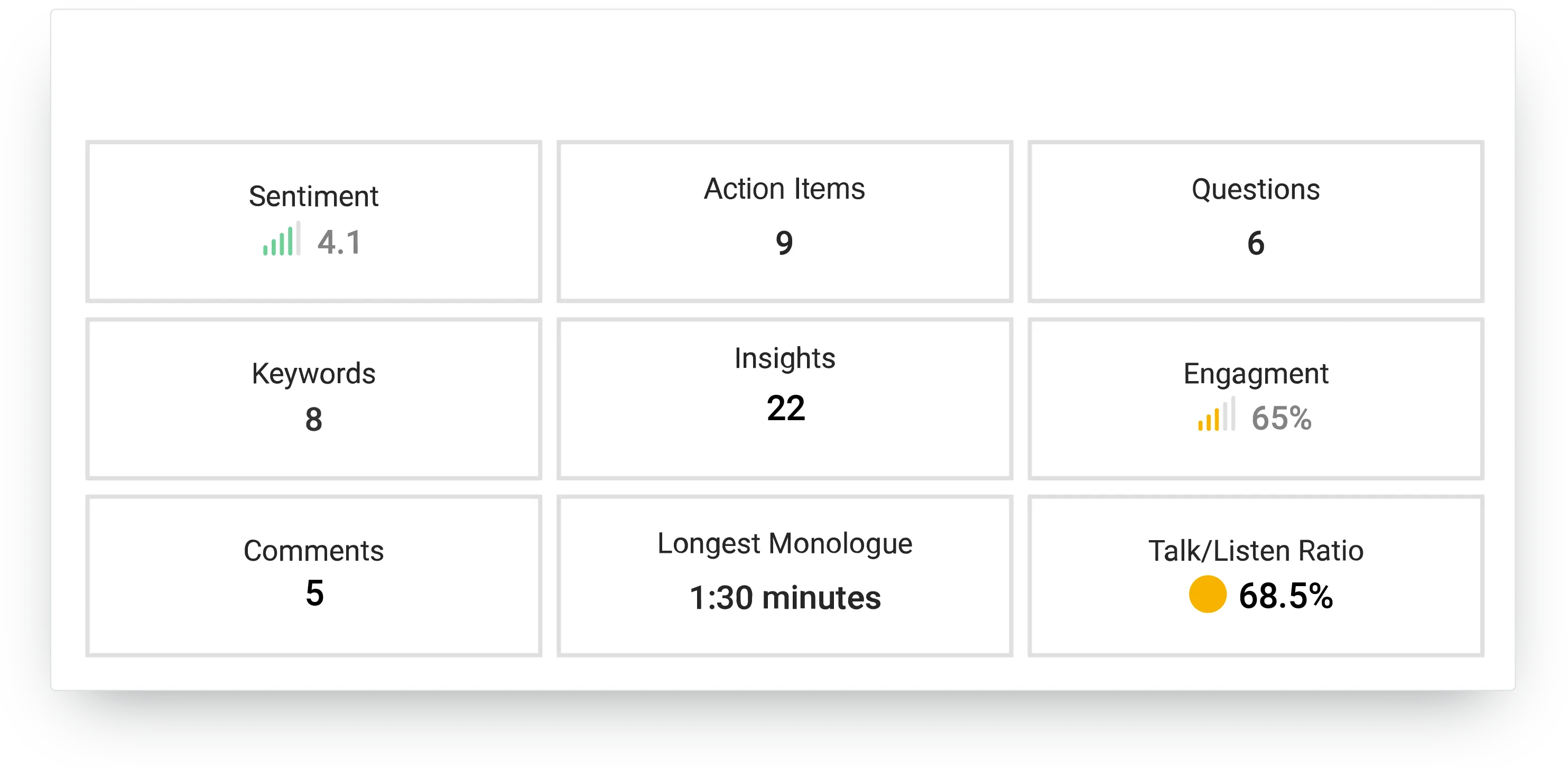  app screenshot - metrics dashboard