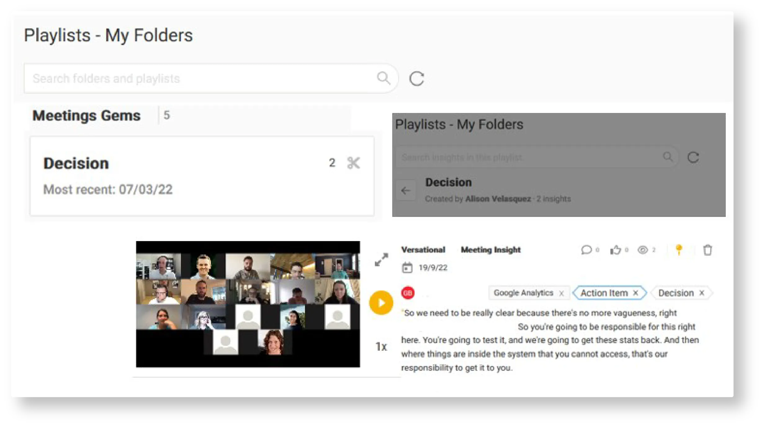  app screenshot - playlists folders