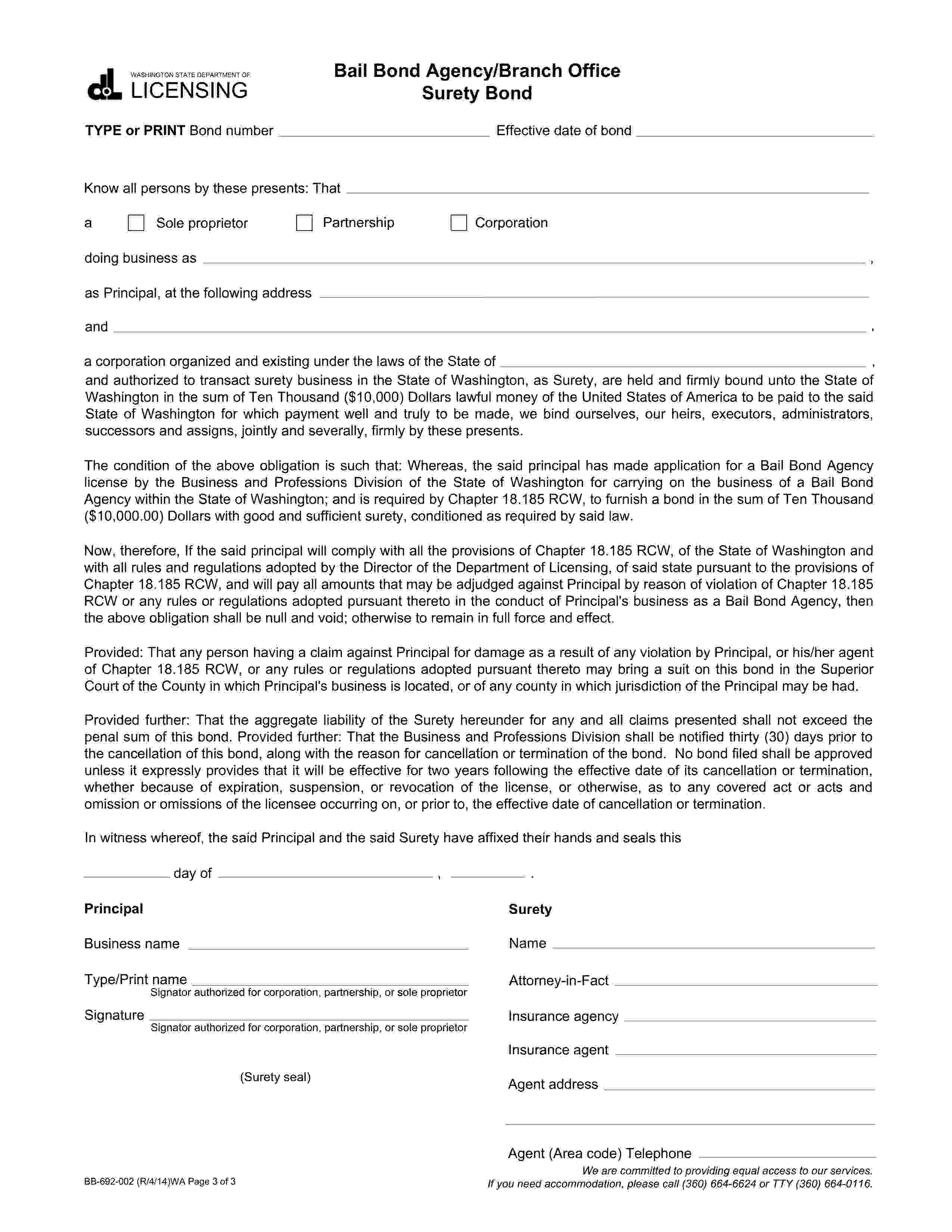 Bail Bond Agency (Corporation) EZ Surety Bonds