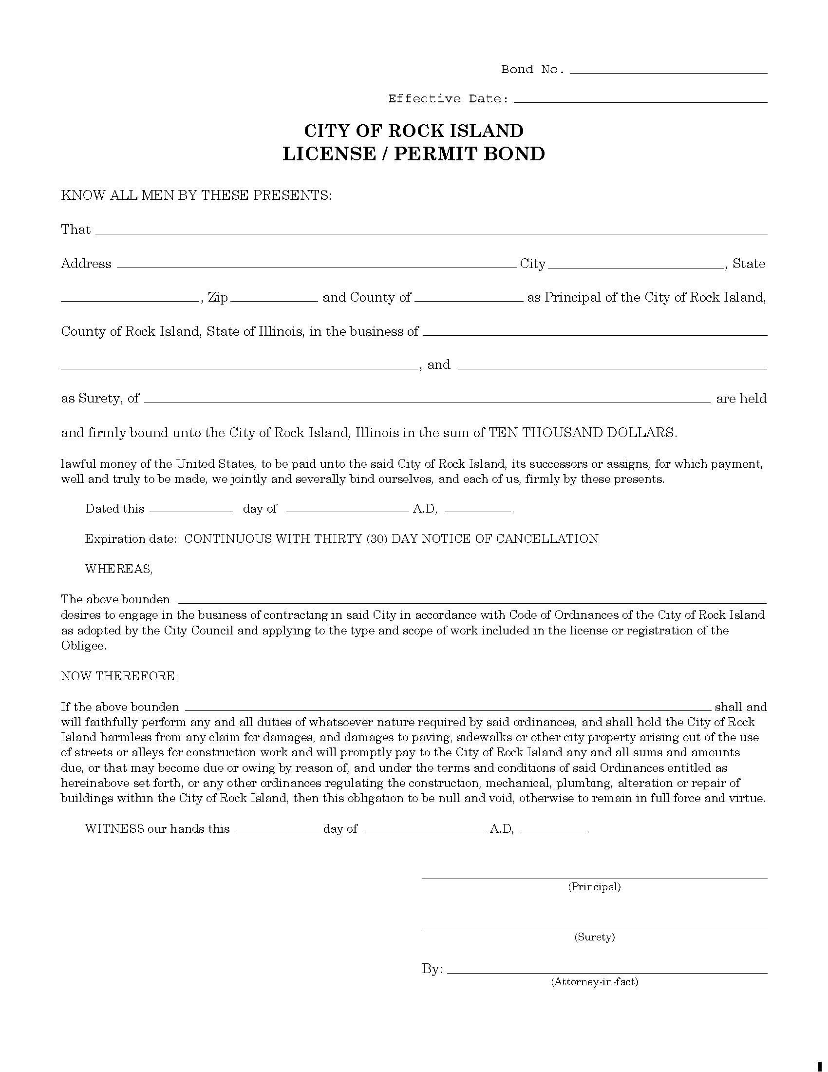 City of Rock Island, County of Rock Island, State of Illinois Rock