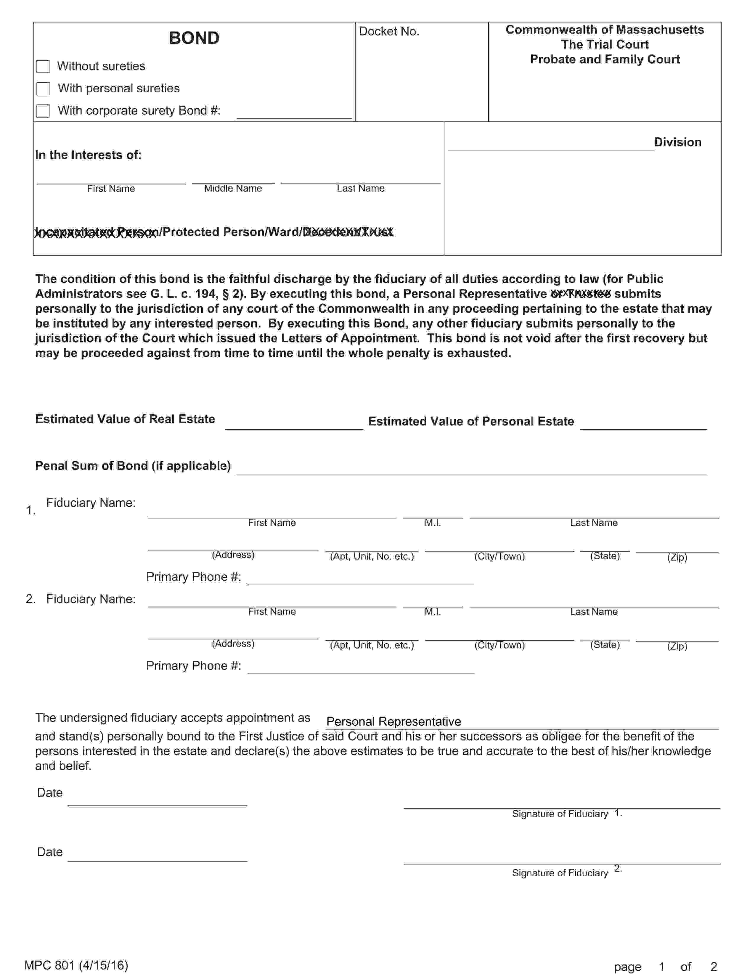 Guardian Conservator Minor Bond EZ Surety Bonds