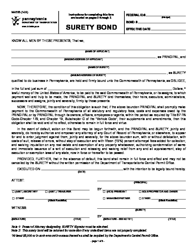 State of Oklahoma Overweight and Oversize Vehicle Bond EZ Surety Bonds