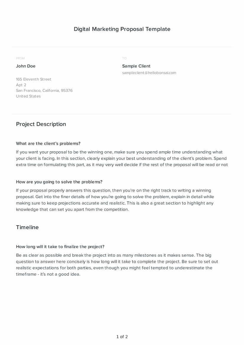 Digital Marketing Proposal Template