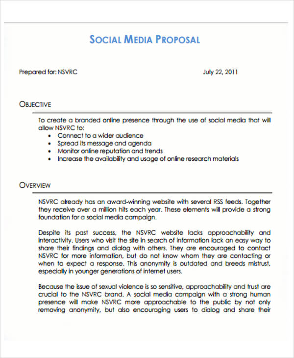 SMM Proposal Template