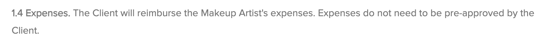 expenses clause