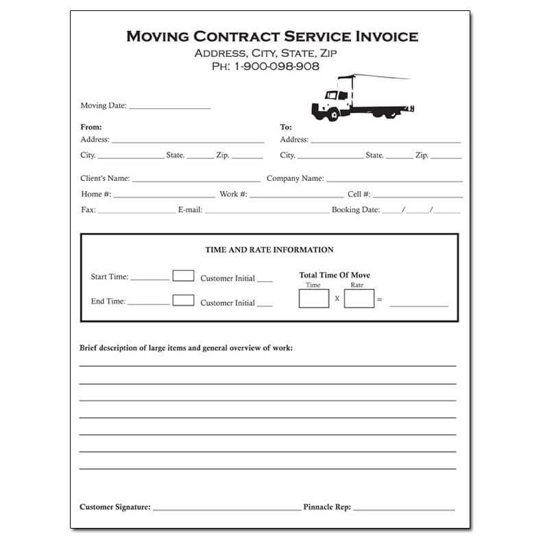 Moving Invoice Template