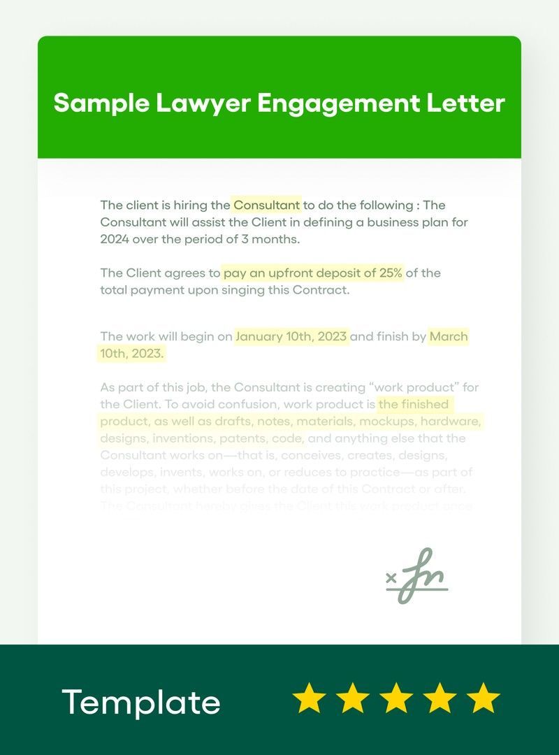 Sample lawyer engagement letter updated in 2023 bonsai