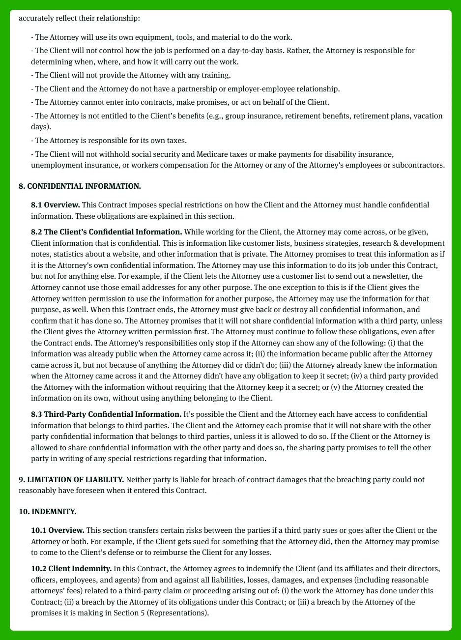Retainer Attorney Attorney Retainer Agreement - Bonsai
