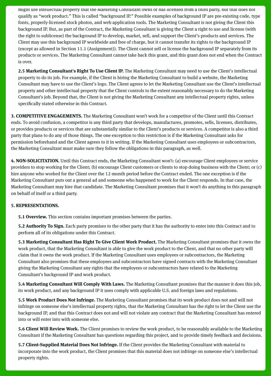 Free Marketing Consultant Agreement Contract Template Updated in