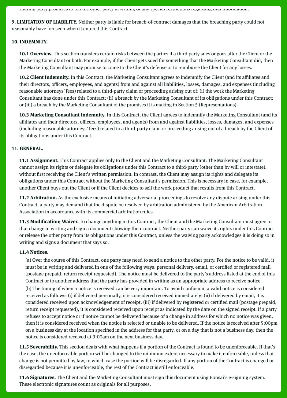 Free Marketing Consultant Agreement Contract Template Updated in