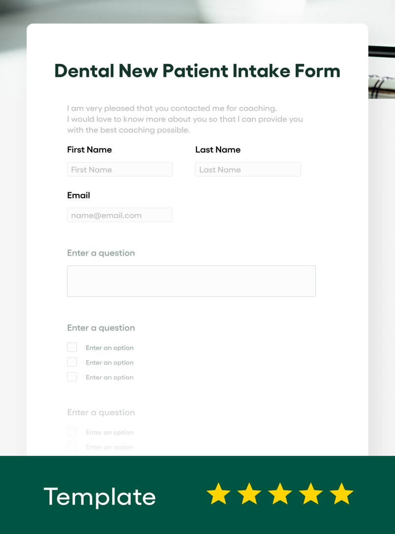 Dental New Patient Intake Form Template (FREE 2024 Updated) Bonsai