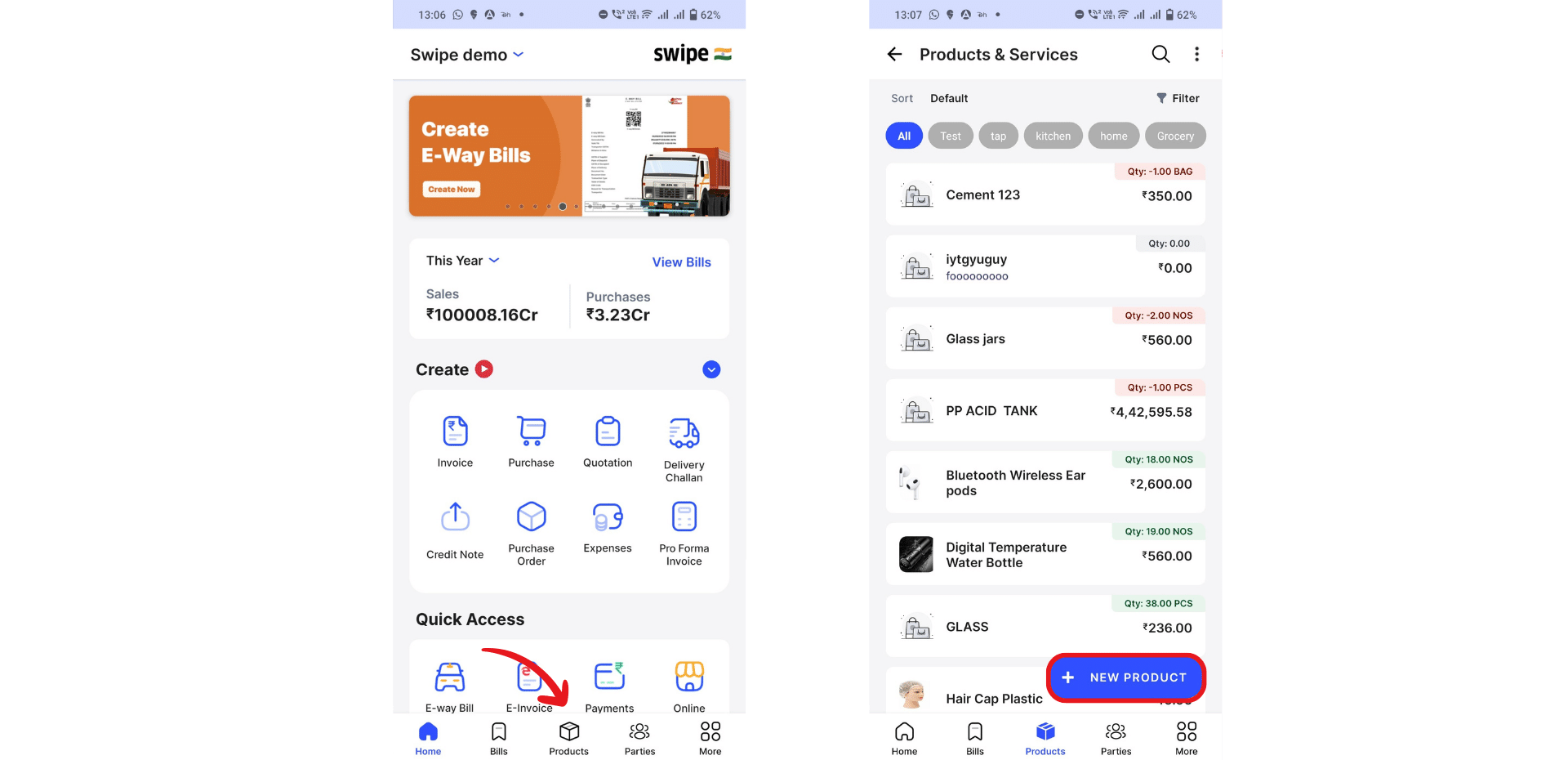 Click on add new product