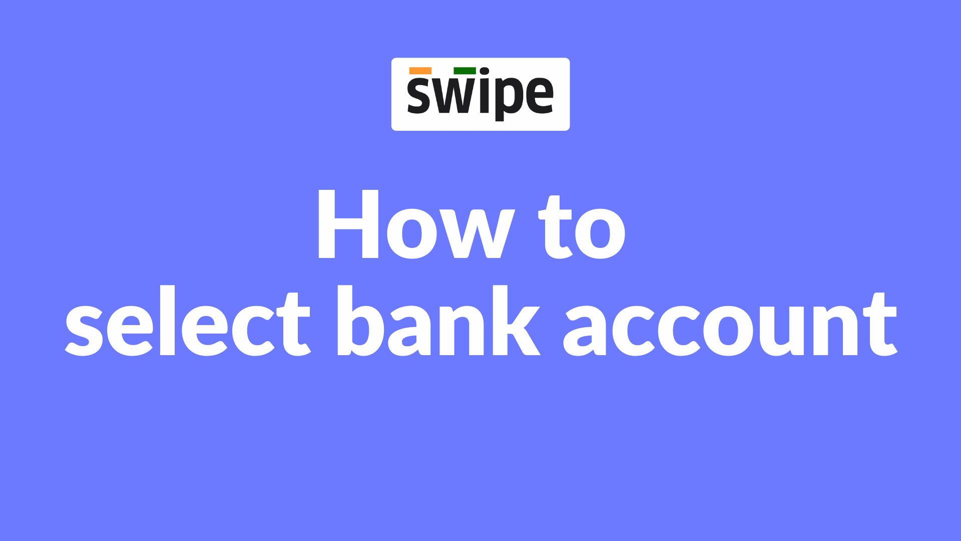 How to select a bank account on Web