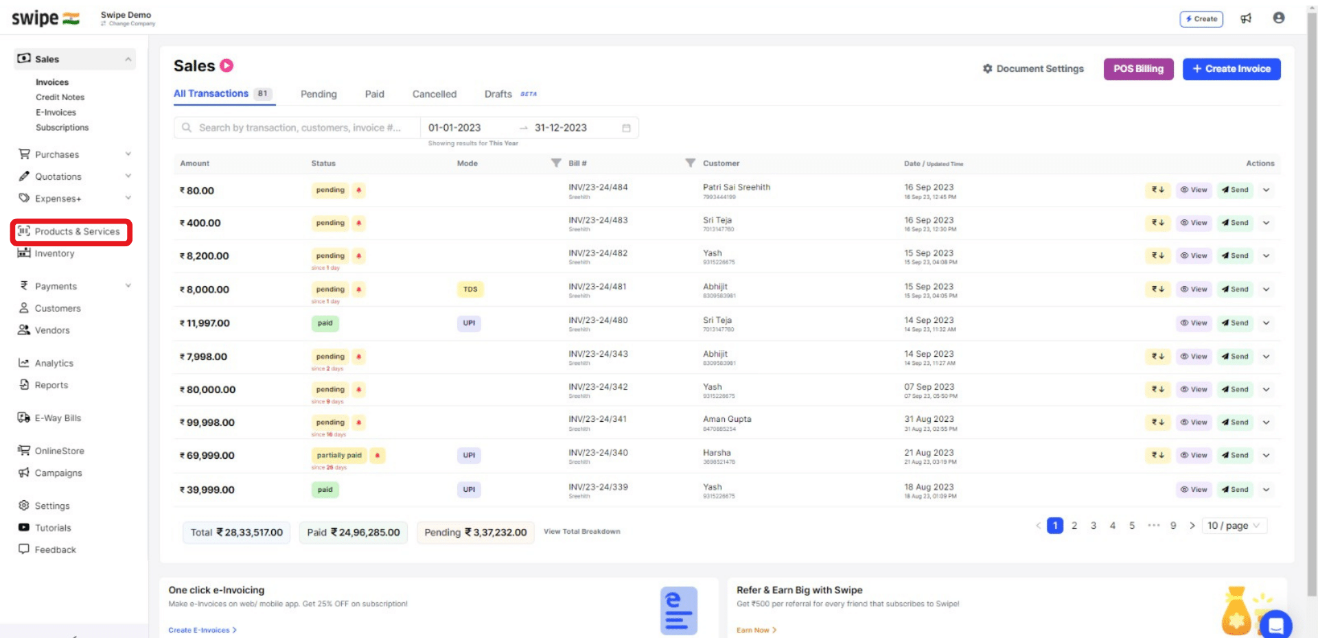 go to products or services