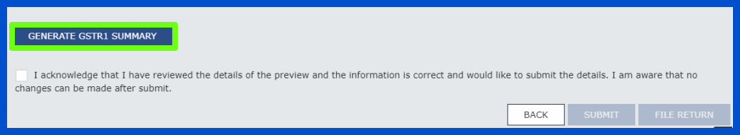 generate GSTR-1 summary