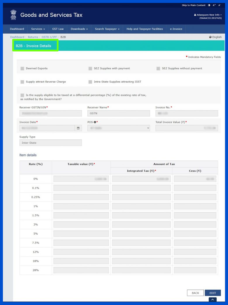 click on edit option