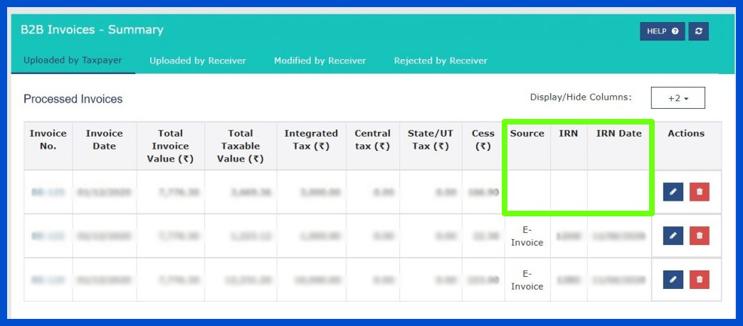 blank source, IRN and IRN date