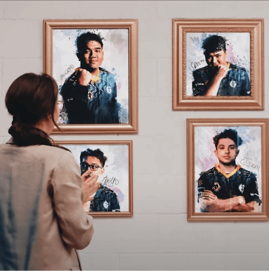 game changers valerant players inside photo frames