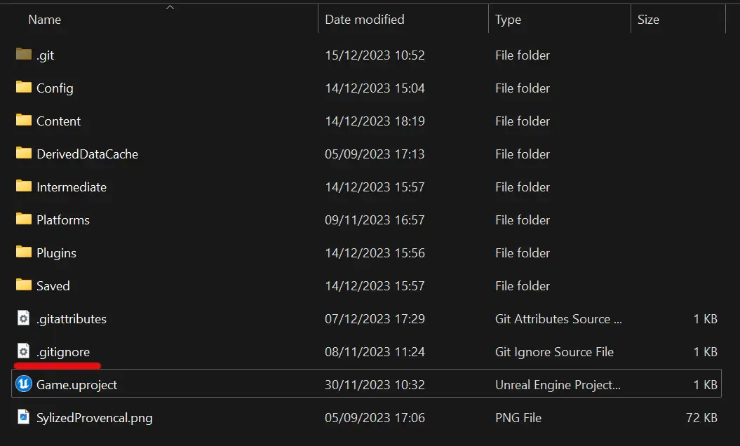 How to set up a .gitignore file for Unreal Engine