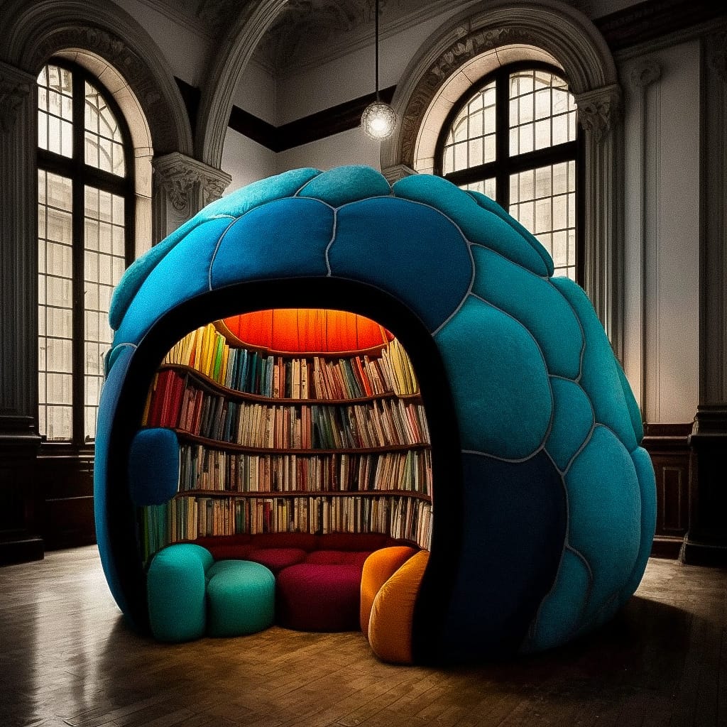 Gaetano Pesce Midjourney style Andrei Kovalev's Midlibrary