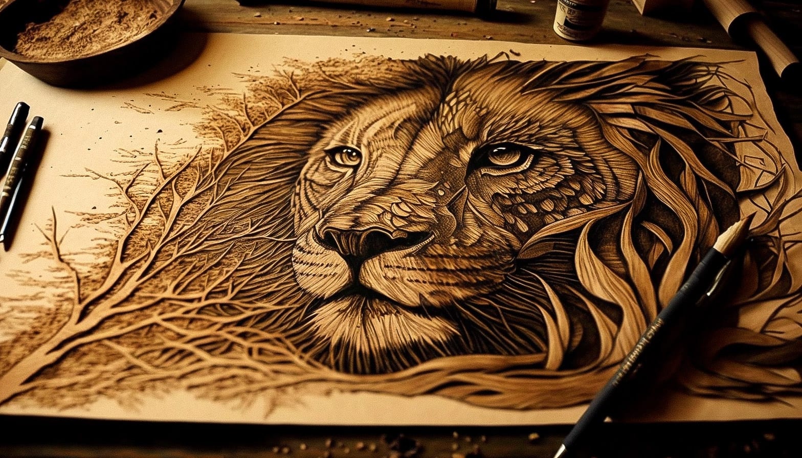Pyrography Midjourney style | Andrei Kovalev's Midlibrary