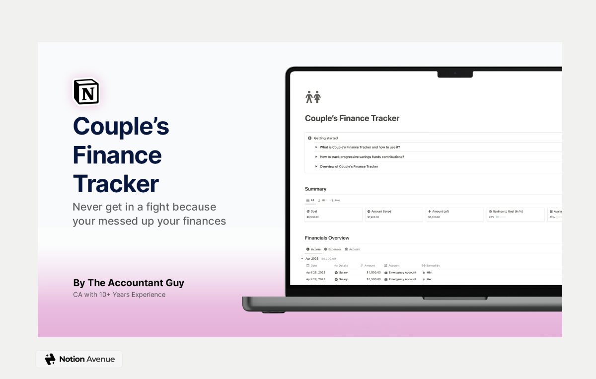 12+ Best Notion Finance Tracker and Budget Template