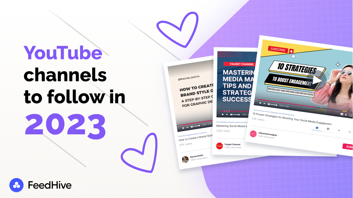 Social Media YouTube channels to follow in 2023 FeedHive Blog