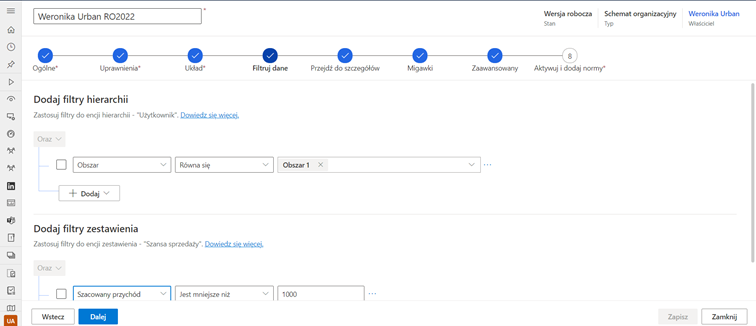 Konfigurowanie prognoz w Dynamics 365