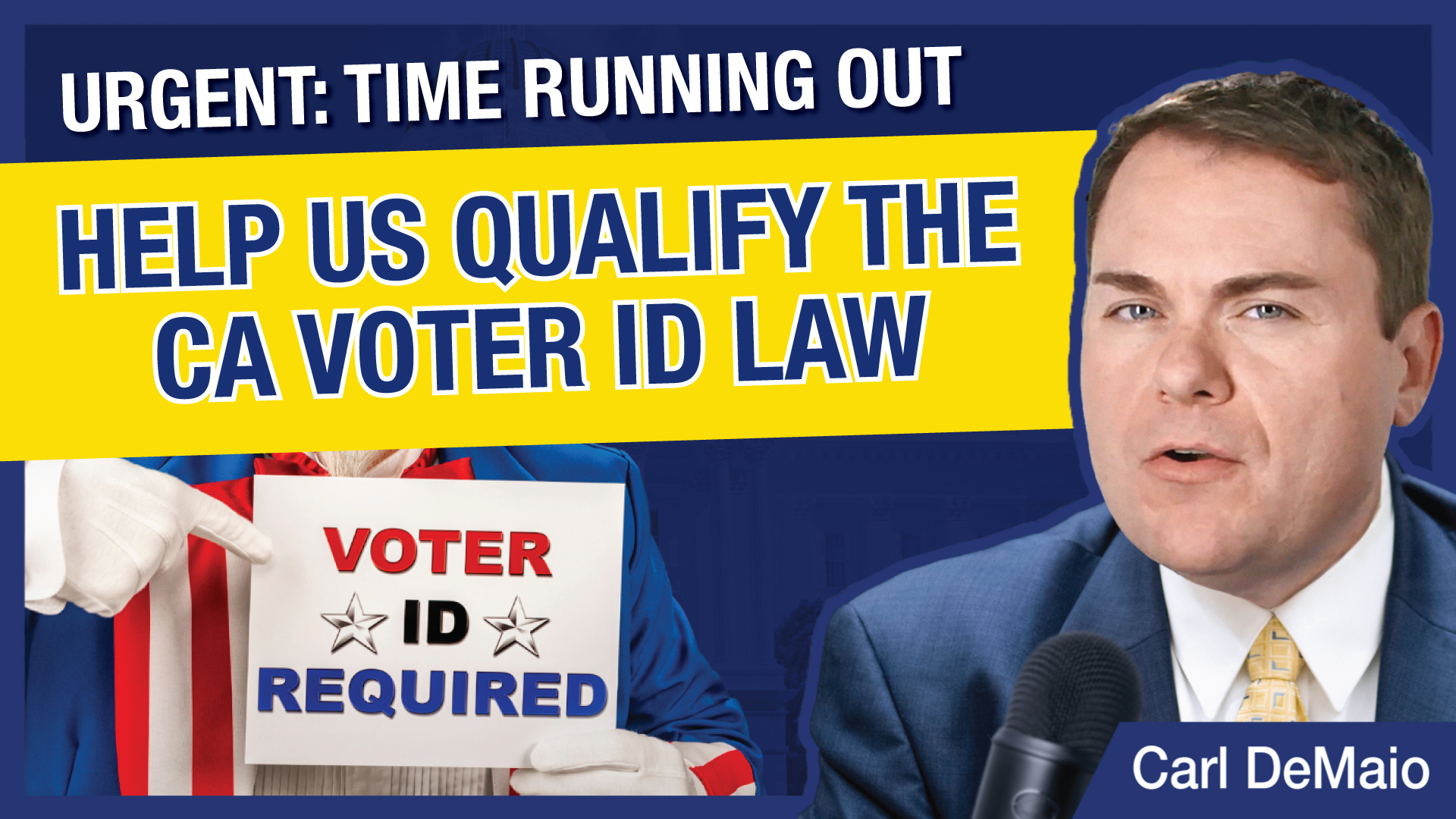 Video • Want a Voter ID Law in CA? Do these 3 Things Now!