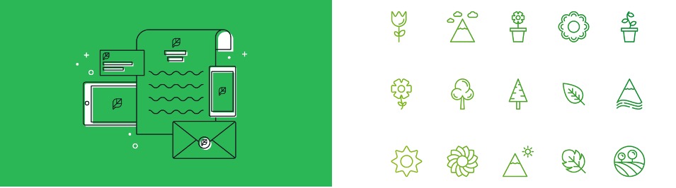flat illustrations nature related