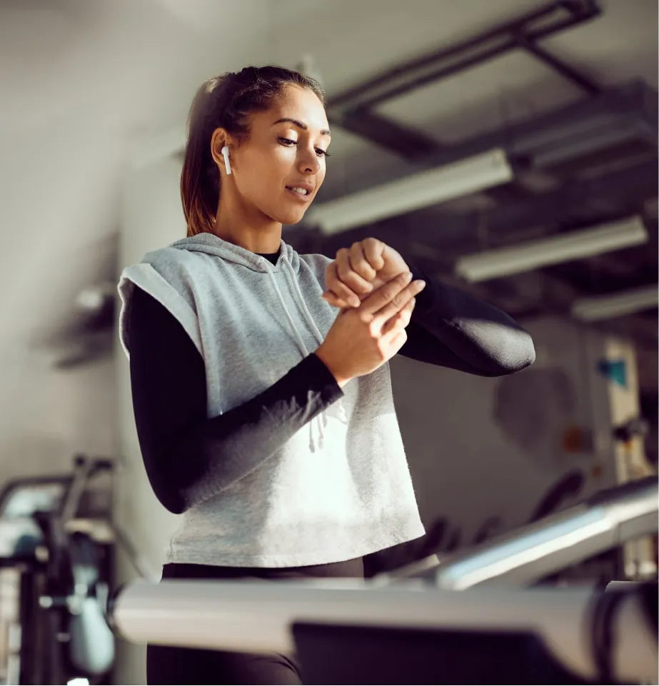 Woman on treadmill