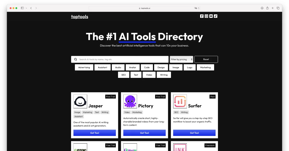 The 1 Ai Tools Directory Toptools Ai The 1 Ai Tools Directory Toptools Ai