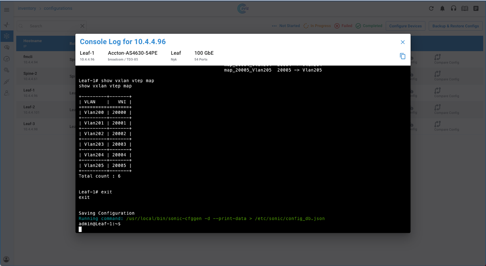 Figure 6: Console Log