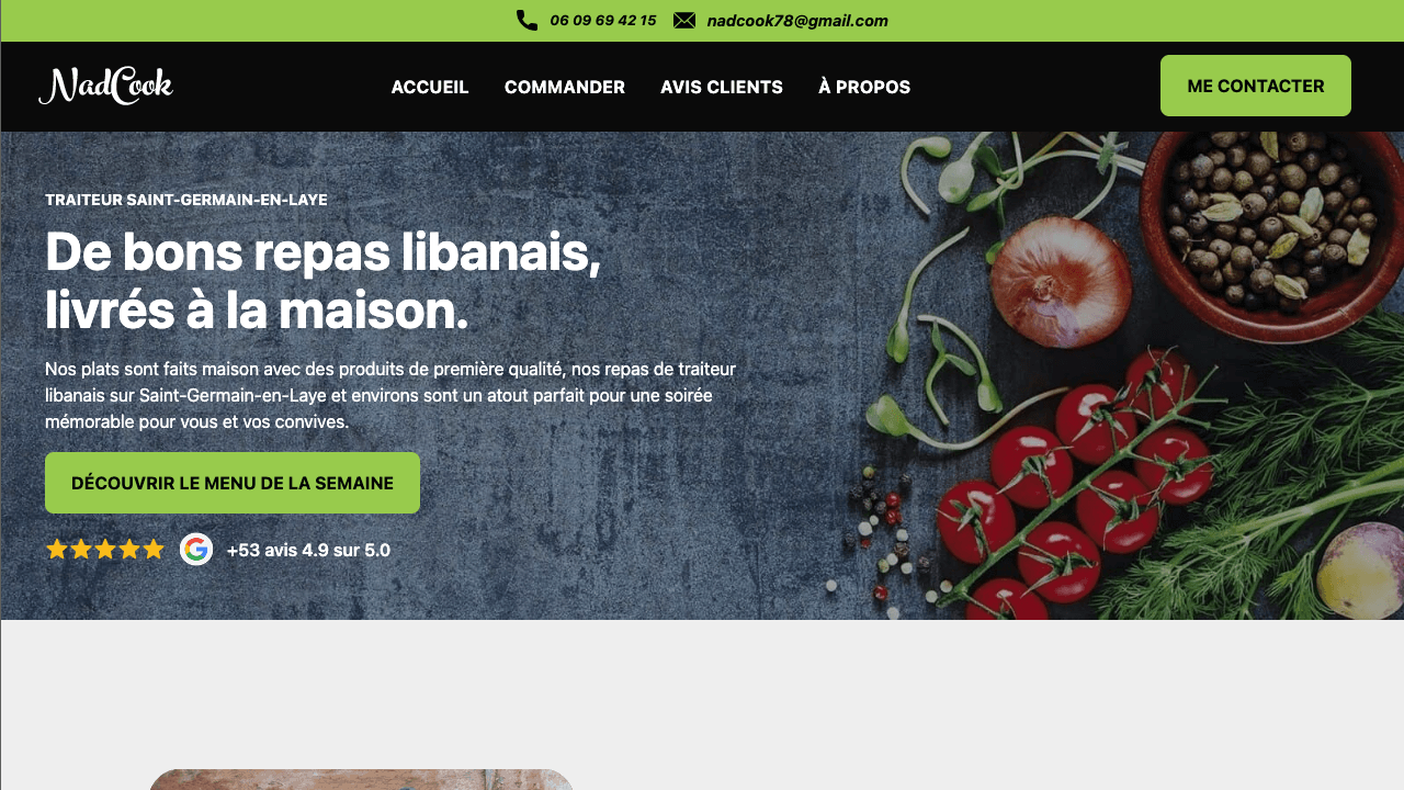 site vitrine webflow nadcook navigation