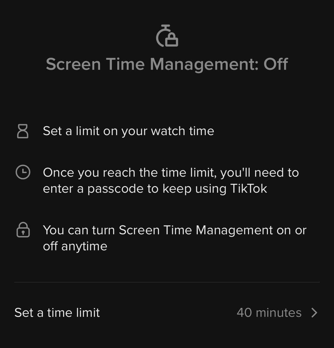 Exemple de Provide Exit Points dans l'application TikTok