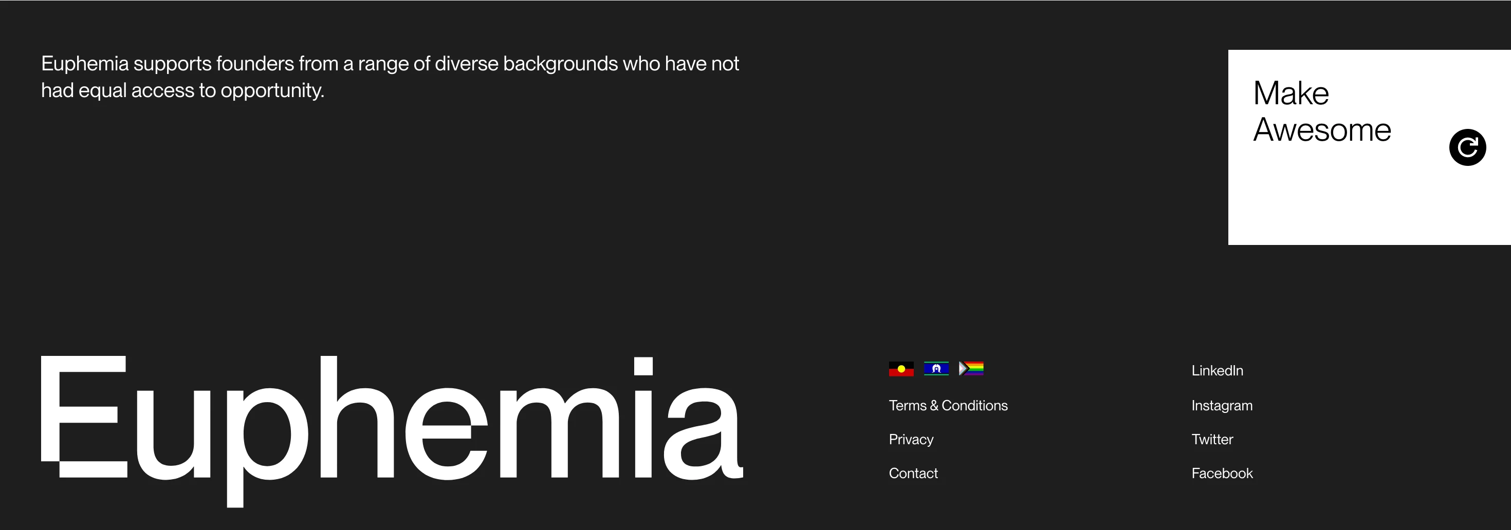 Euphemia Home Page Section Footer